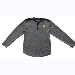 Nike 2-tone gray Vikings logo L/S top